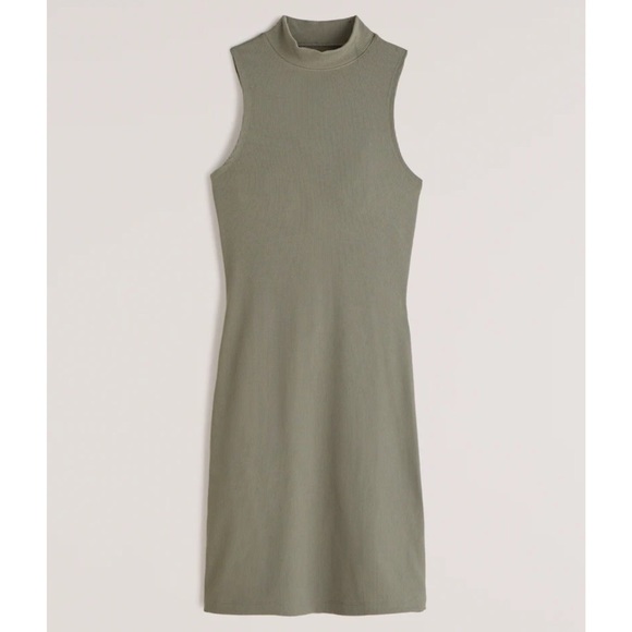 Abercrombie & Fitch Dresses & Skirts - Abercrombie Mockneck Knit Midi Dress | Olive Green | Large